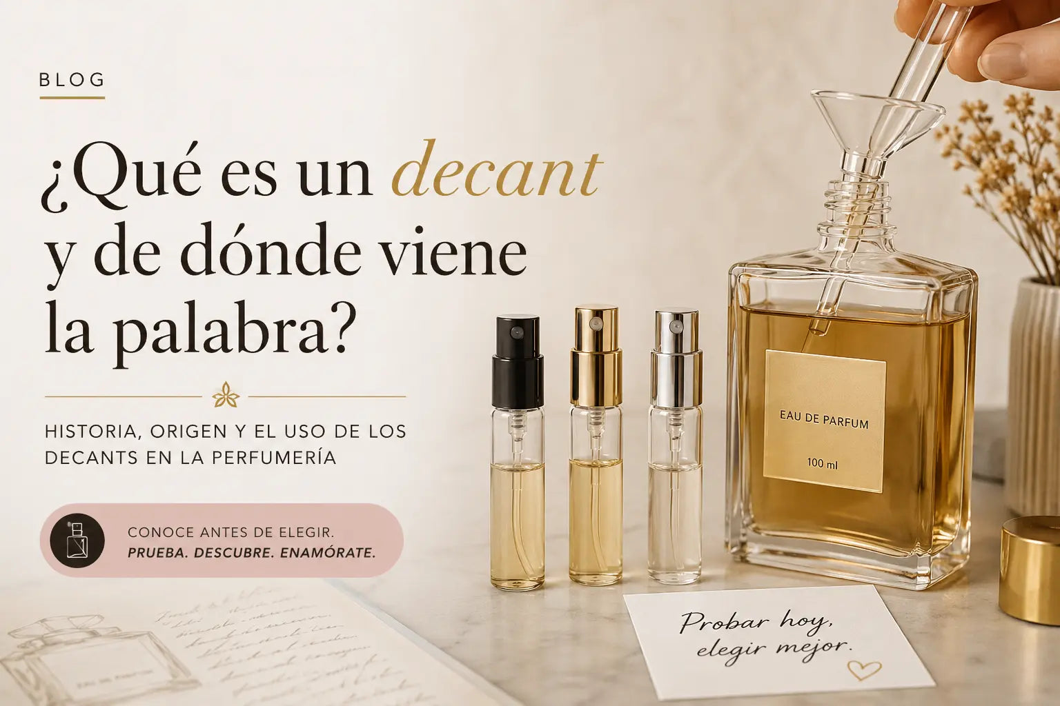 ¿Qué es un decant? Origen, historia y ventajas en la perfumería | Limbiq Scents