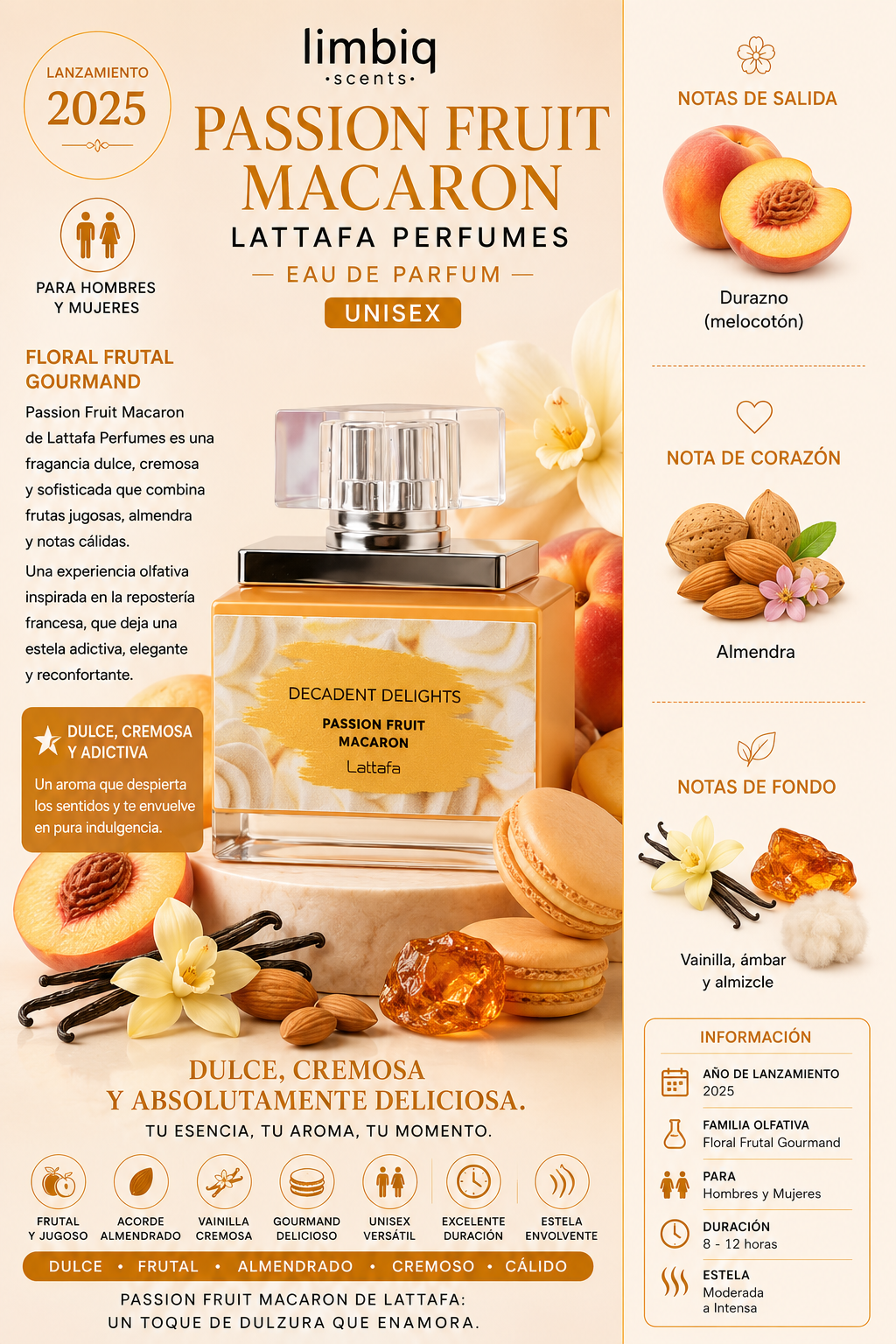 Macaron Passion Fruit 50ml. EDP Lattafa