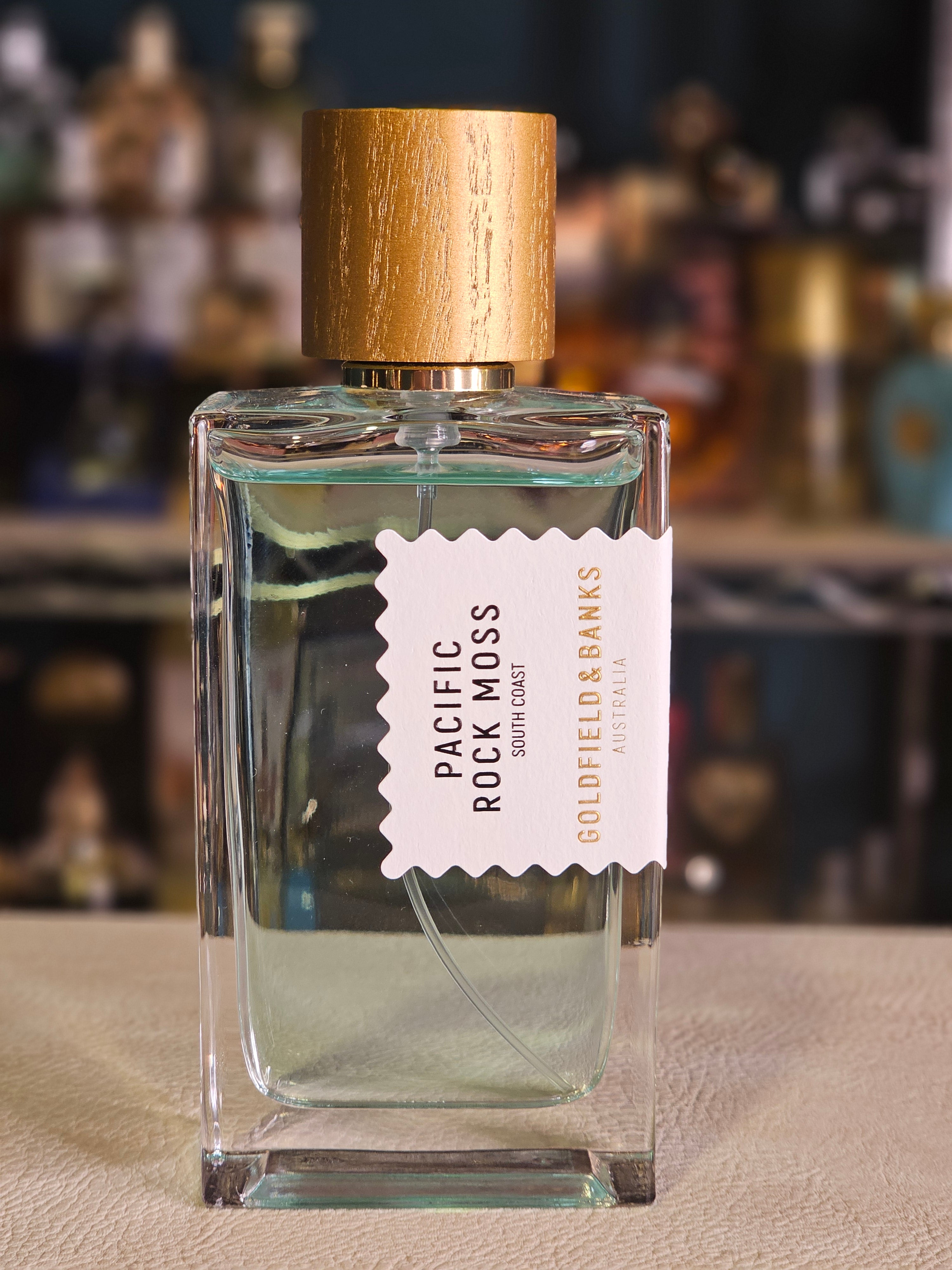 Pacific Rock Moss de Goldfield & Banks — presentación y empaque Limbiq Scents