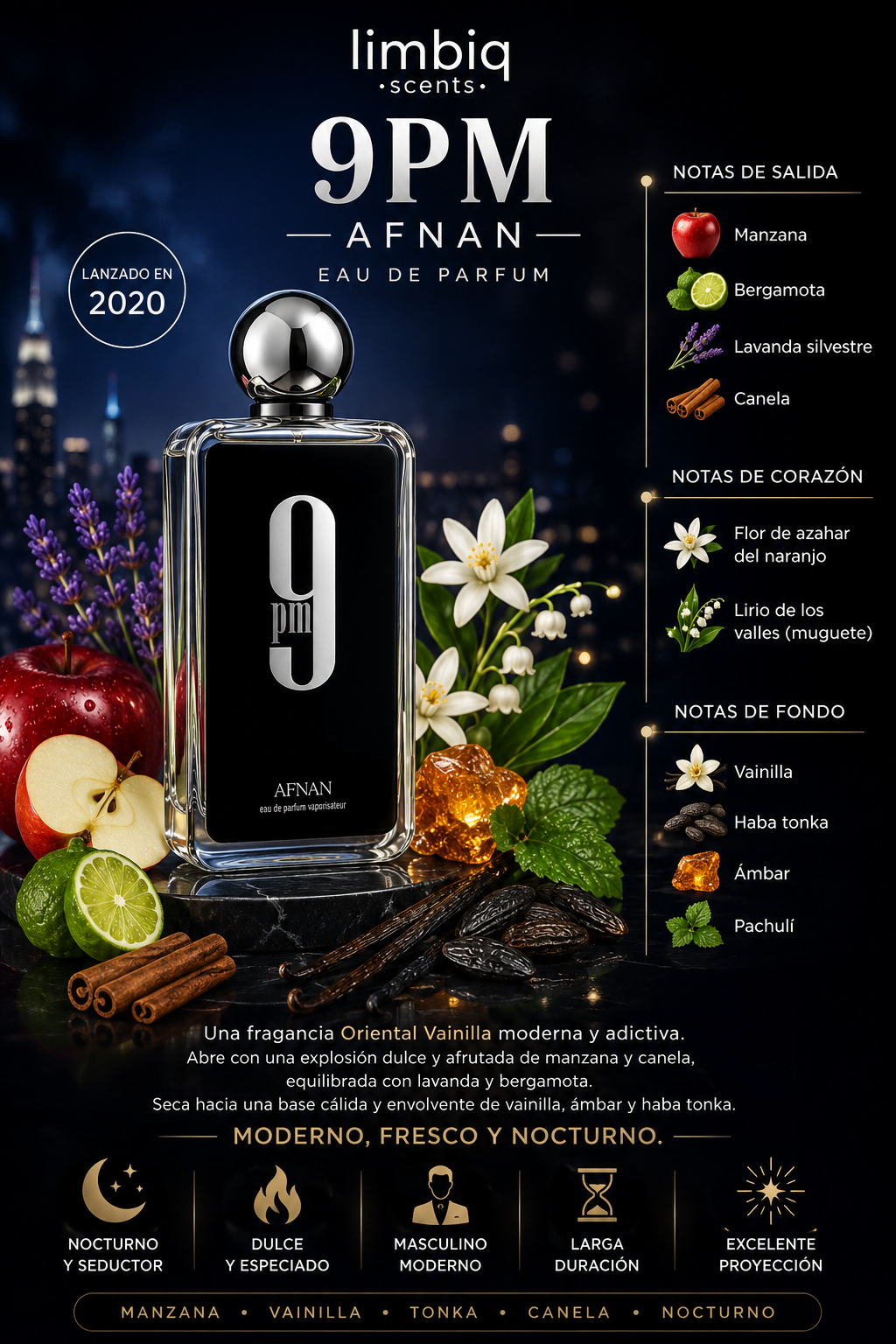 9pm pour homme 100 ml. EDP