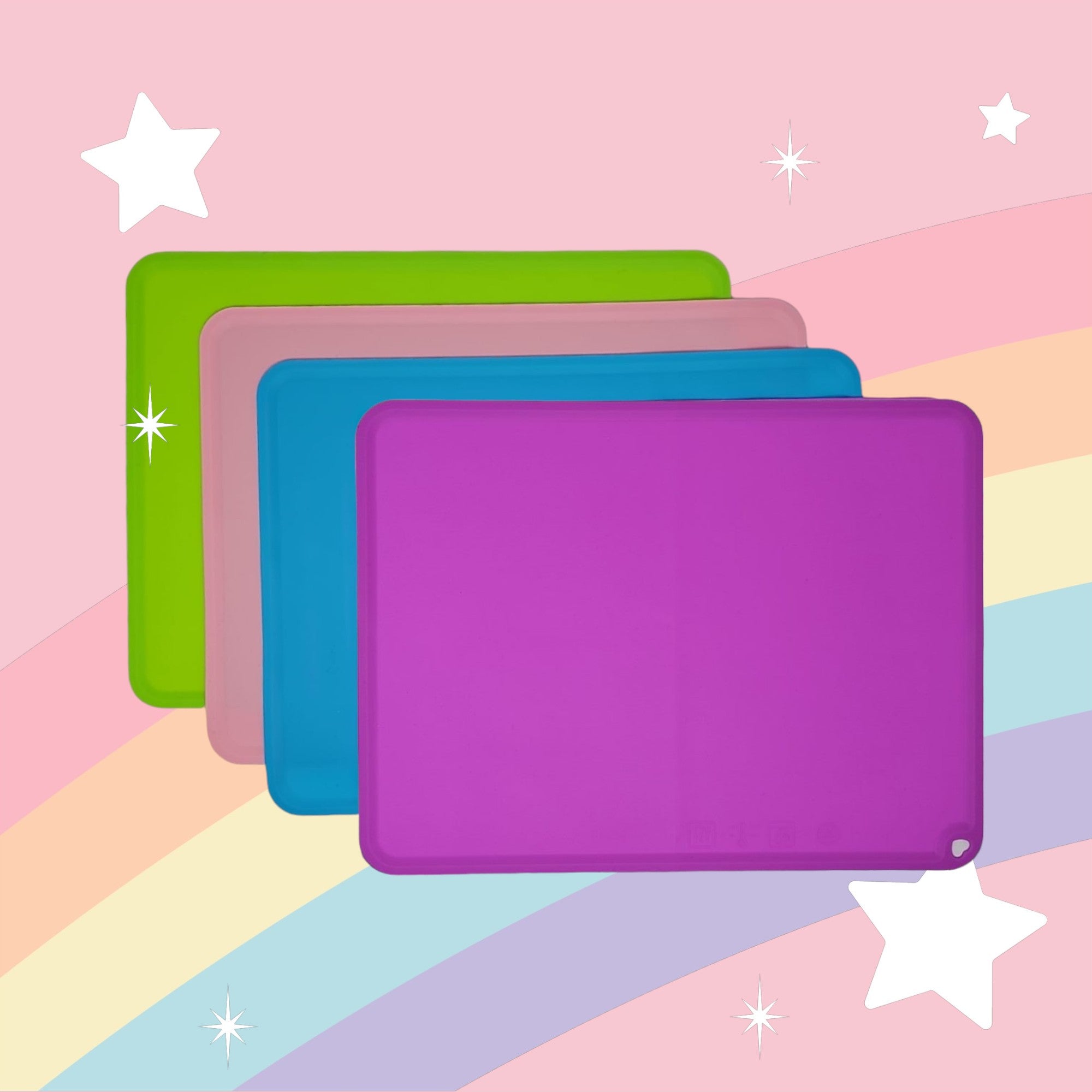 Kit de 2 manteles individuales de silicona para niños