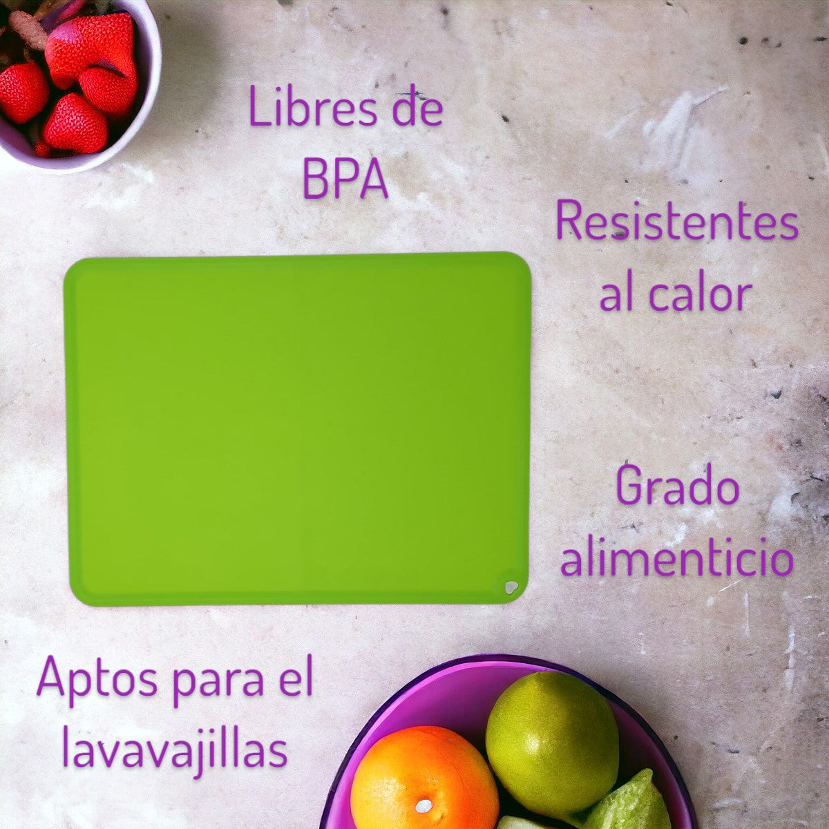 Kit de 2 manteles individuales de silicona para niños