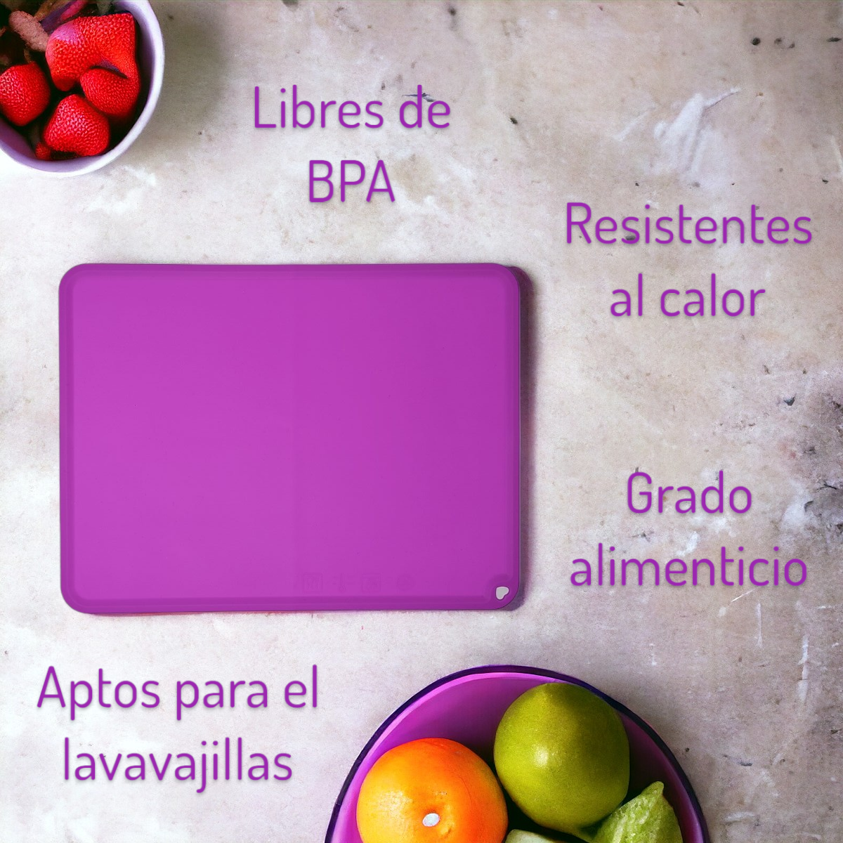 Kit de 2 manteles individuales de silicona para niños