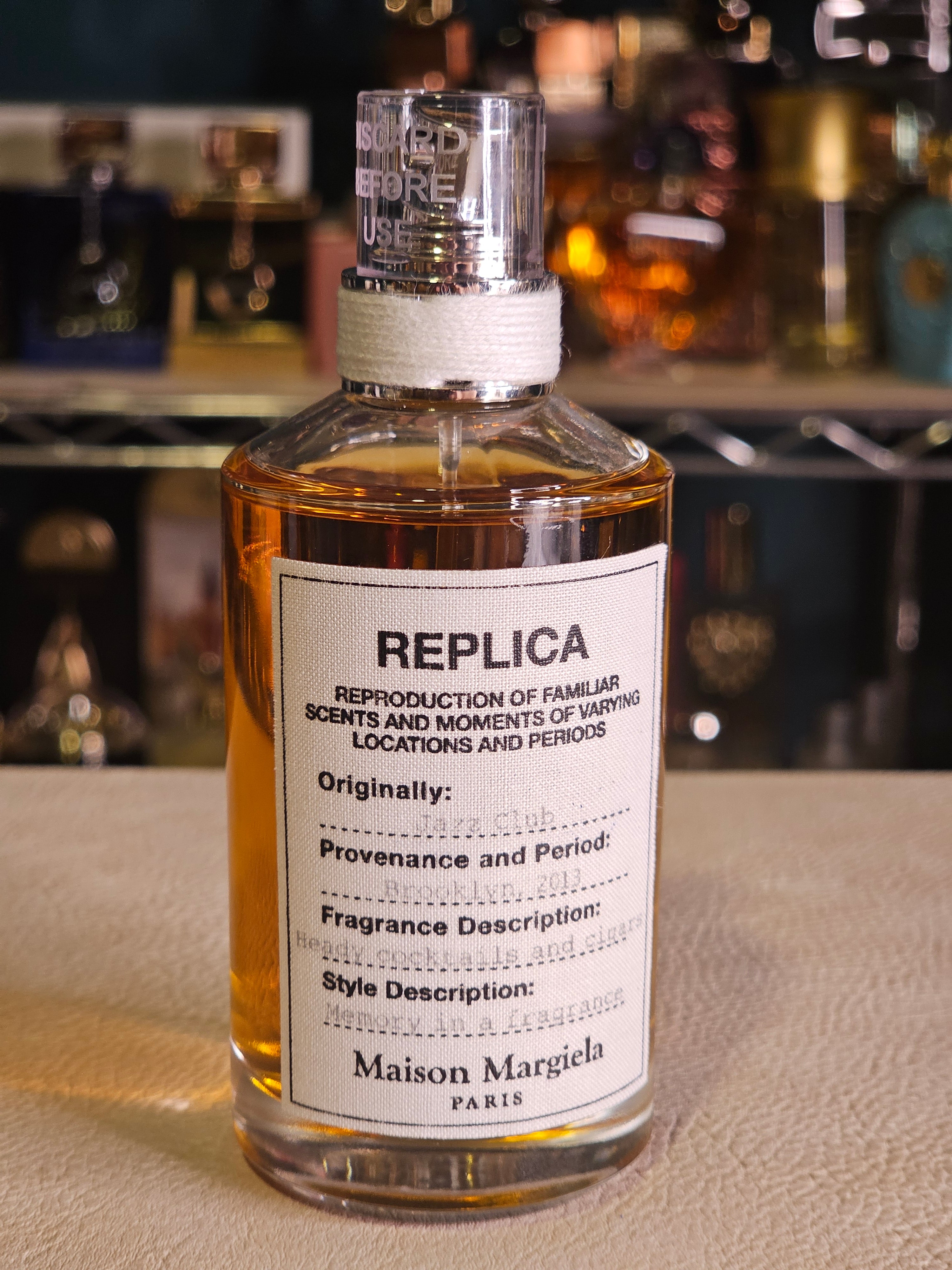 Jazz Club de Maison Margiela Replica — presentación y empaque Limbiq Scents