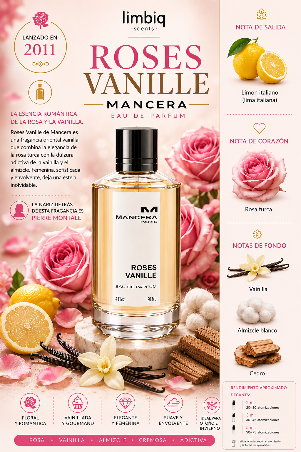 Roses Vanille 120ml. EDP